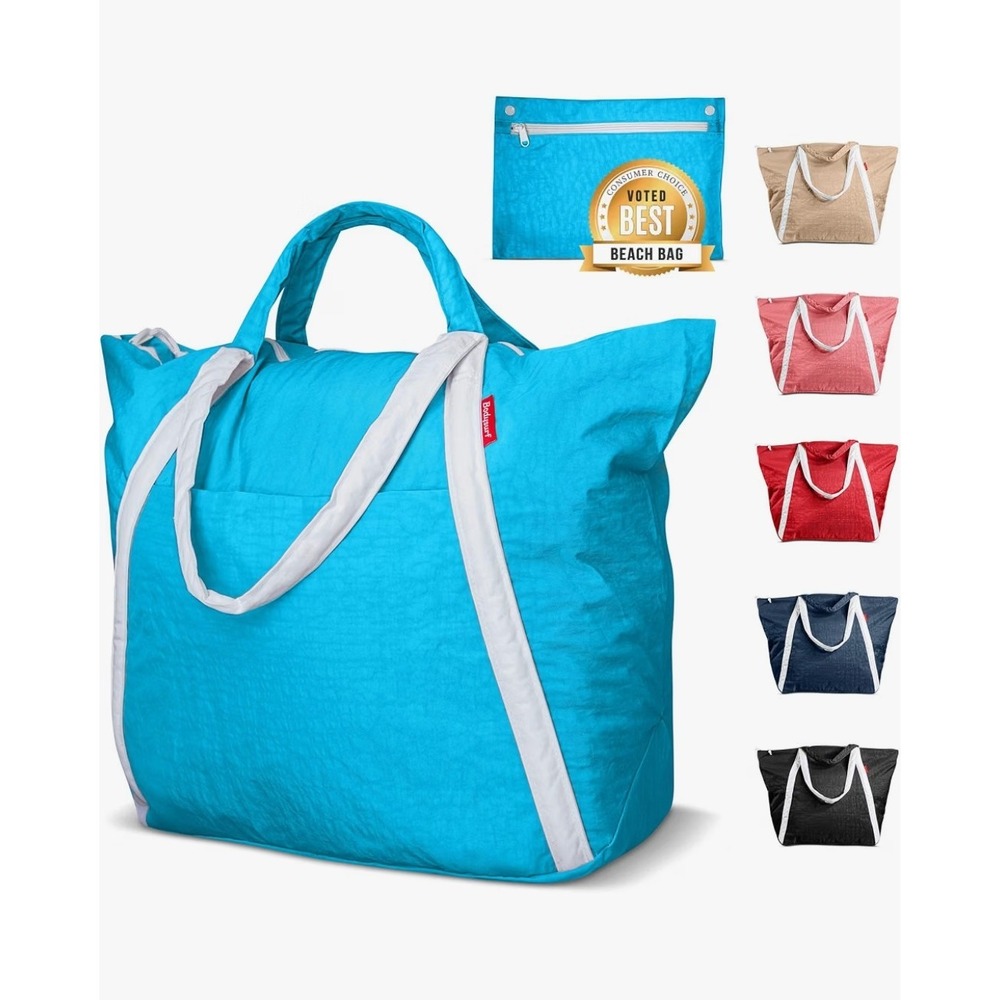 Bodysurf XL Beach Tote Bag Waterproof Electric Blue Ripstop Nylon Large Pool Bag